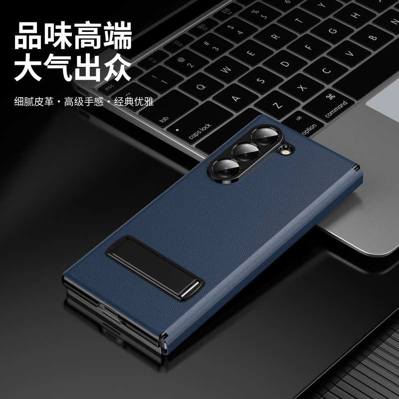 サムスン Z Fold7 携帯電話ケース フリップ レザー ケース ホルダー Fold6/5/4/3 落下防止保護カバーのクロスボーダー適用|undefined