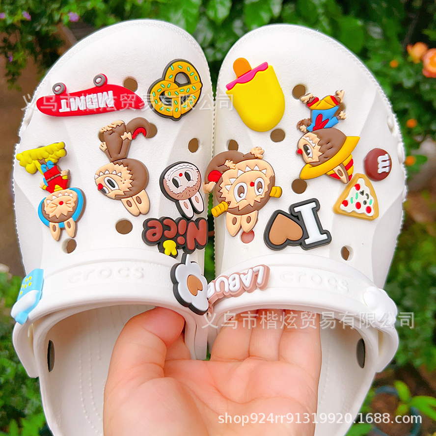 下駄アクセサリー取り外し可能な靴の花かわいい漫画ハイエンド diy アクセサリーソフトプラスチックバブルマトラブブ