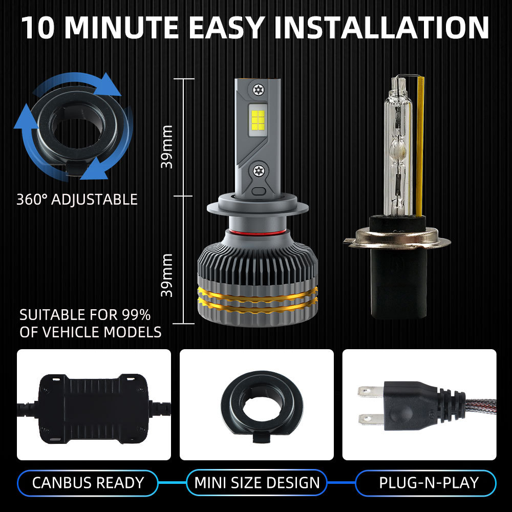 LED copper super bright modified bulb, headlights, 300W, high power