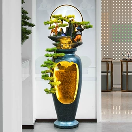 流水摆件;树脂工艺品;客厅落地摆件