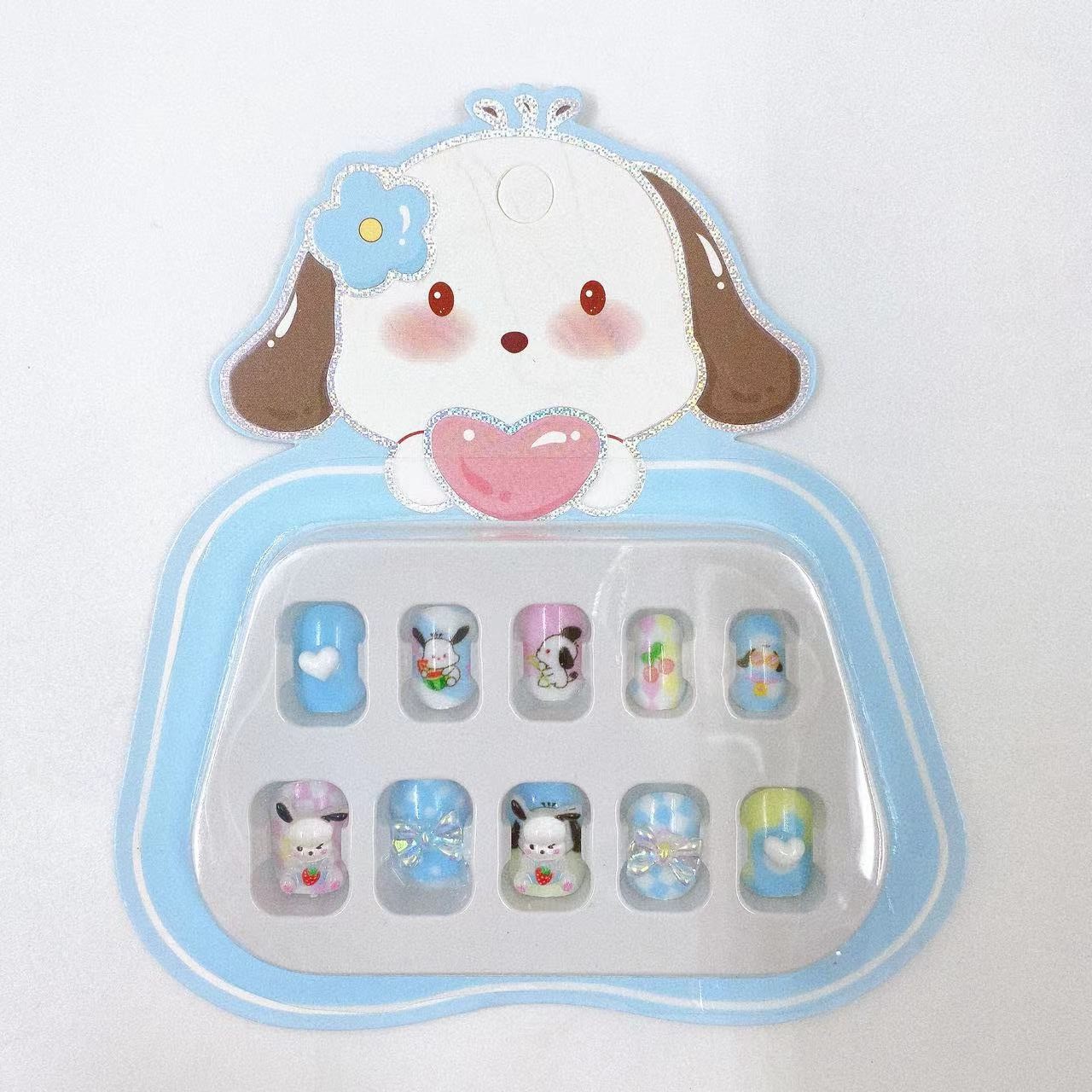 Nuevo niño usa manicura niña hecha a mano diy dibujos animados desmontables piezas de manicura tridimensionales juguetes lindos al por mayor