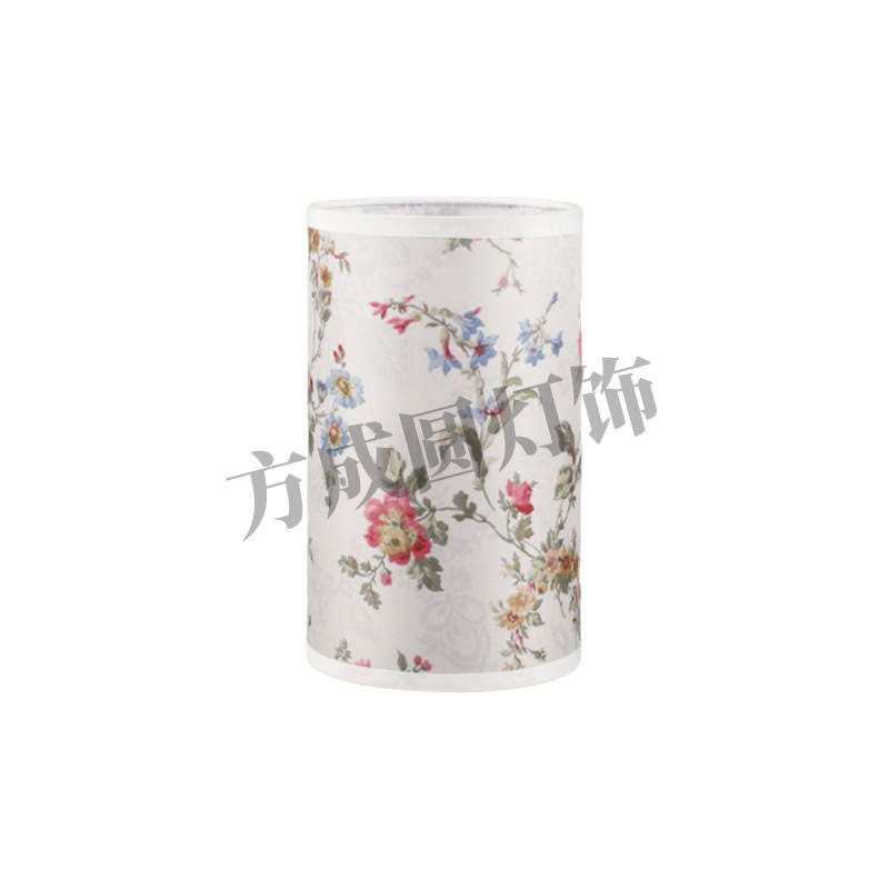 Lámpara de mesa de tela, pantalla de lámpara, estilo antiguo chino, patrón de impresión floral, tela, lámpara de cabecera de dormitorio, carcasa de pantalla de lámpara