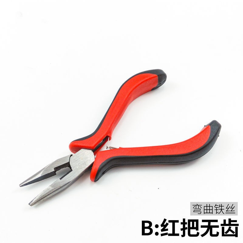 Herramientas manuales, mini alicates de punta fina en stock, alicates curvos de punta redonda y plana para cortar joyas, alicates pequeños con punta larga.