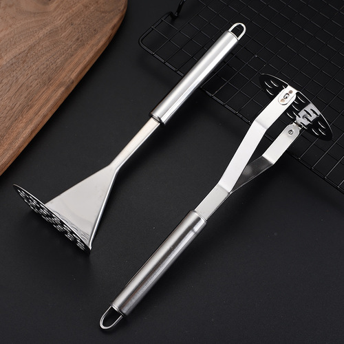 Creative stainless steel potato masher household kitchen small tool set garlic sweet potato pumpkin crushing masher