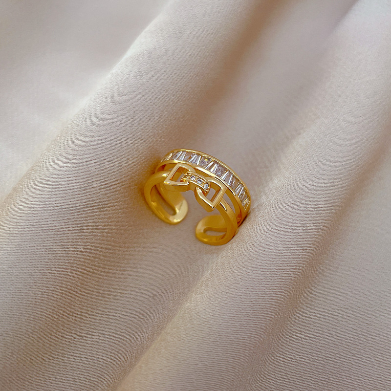 Designer Ring Für Damen Offener Schleifenring Mit Lichteffekt_voghion.com