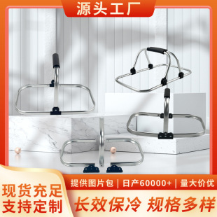 Aluminum Alloy Frame Folding Shopping Basket Picnic Basket Aluminum Rack Multiple Specifications Optional to Choose Handle Support Handle