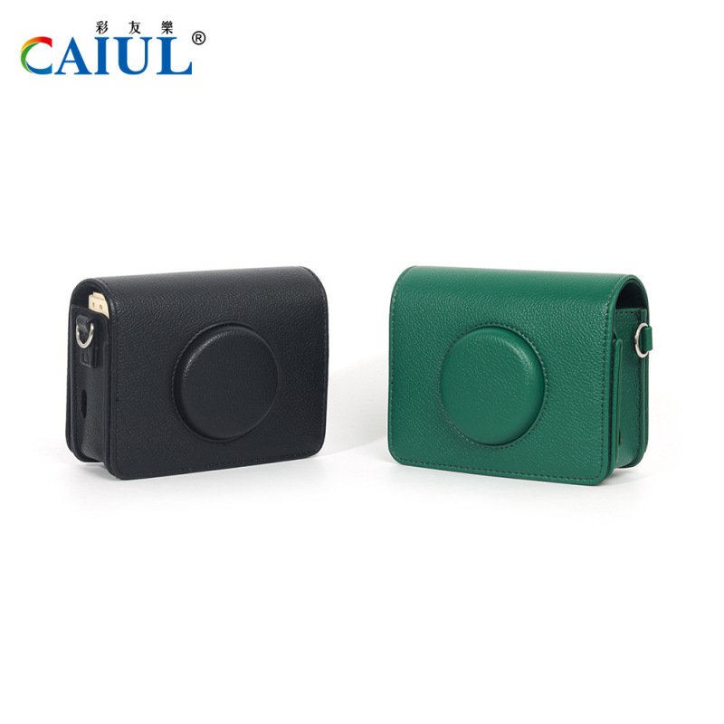 Suitable for Polaroid Now Instant Camera, Black Leather Fitted Storage Bag, Protective Case Suitable for Polaroid Now Instant Camera, Black Leather Fitted Storage Bag, Protective Case