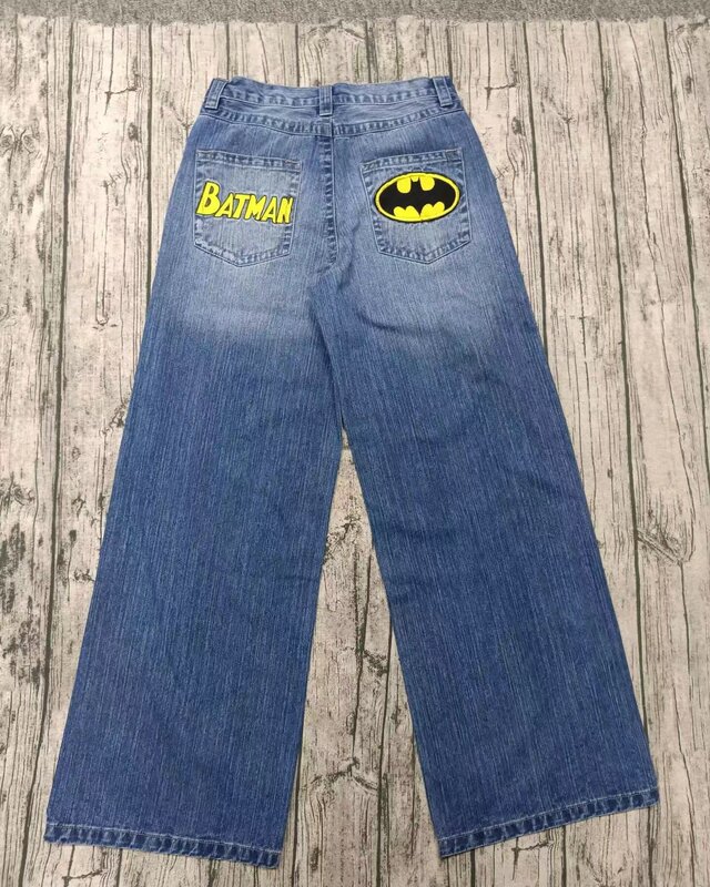 ゆるいジーンズ男街頭直筒ジーンズ刺繍レトロ原宿アメリカメーカー直販子ズボン|undefined