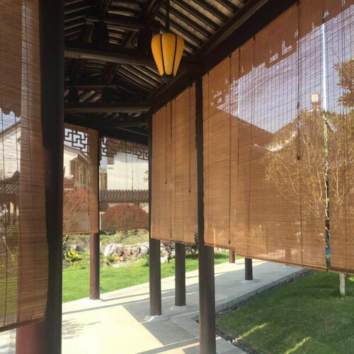 Shoji screens, curtains, roller shades, sunshade, light-blocking, balcony, tea room, study, office, hotel, inn, Japanese-style bamboo screens