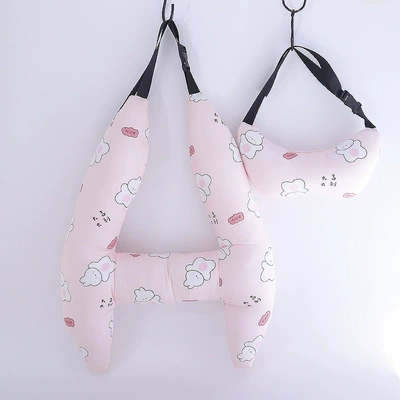 Summer Car, Adult, Kidsren, Headrest - water-pink-rabbit-head-support-high-70-width-55cm