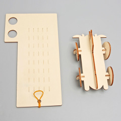 Science DIY Rubber Band Powered Car Children's Science Experiment Teaching Tools Homemade Spring-Loaded Car Wholesale