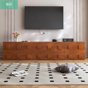 Nordic Retro Carmen Cabinet Bucket Cabinet Combination Module Cabinet Floor-Standing Middle Ancient Solid Wood TV Cabinet Living Room Home Storage Cabinet