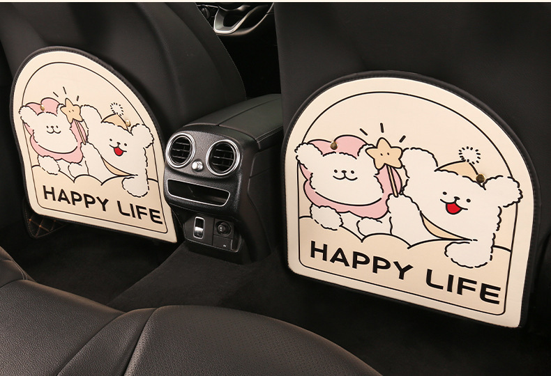 Car anti-kick pad rear seat back anti-dirty protection pad car universal cartoon child backrest protection pad