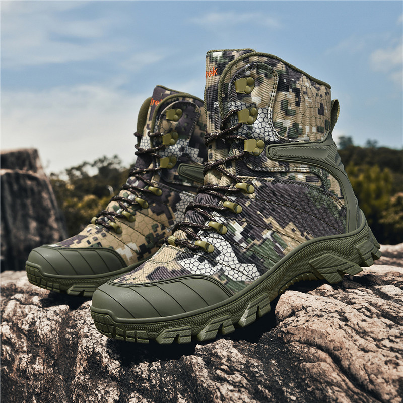 Zapatos de montaña al aire libre de explosión transfronteriza, zapatos de montaña antideslizantes y resistentes al desgaste para hombres, zapatos de montaña de crucero, amortiguación ligera y transpirable