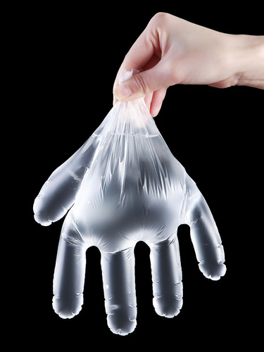 [Thick Disposable Gloves] Transparent Plastic PE Gloves Food Grade Crayfish Catering Beauty and Hairdressing Gloves