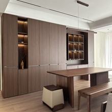 简约ins衣柜卧室收纳衣帽间一门到顶客厅玻璃门多层实木全屋定制