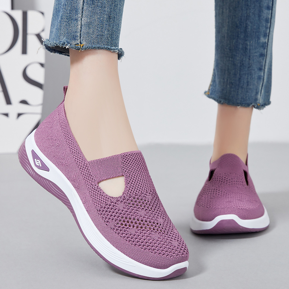 Zapatos individuales verano mujer todo-fósforo boca baja zapatos individuales transfronterizos temu venta al por mayor zapatos perezosos casuales para mujer zapatos de madre de un pie image 1