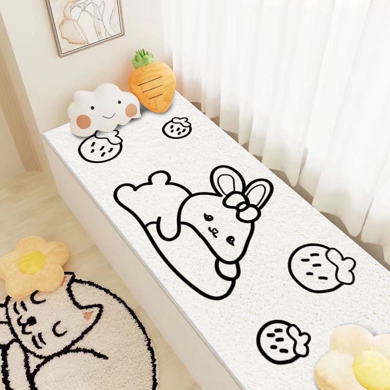 Ins fresco dormitorio cama manta hogar gran área gato-como alfombra de dibujos animados de Cachemira-como la ventana de la Bahía sala de estar mat