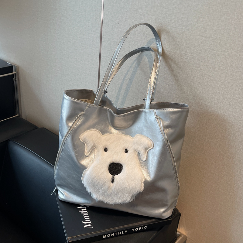 2024 otoño nueva mochila de peluche de gran capacidad multiuso para perros, mochila de hombro de viaje casual de moda universal