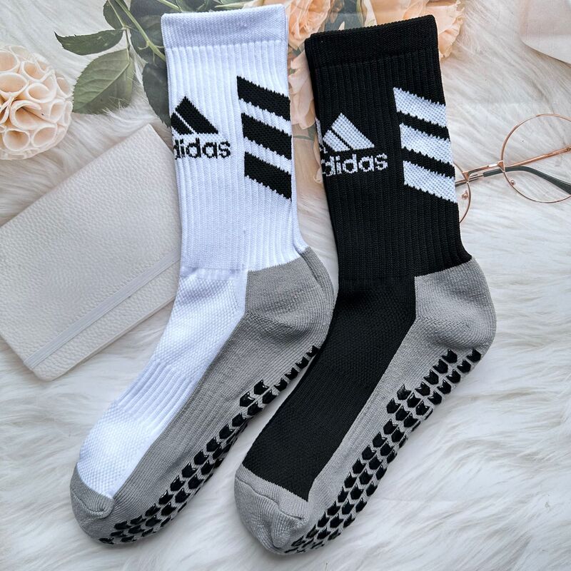 Cross-Border Adult Football Socks Mid-Length Arrow Style Towel Bottom Sweat-Absorbent and Deodorant Thickened Silicone Anti-Slip Dotted Socks for Men