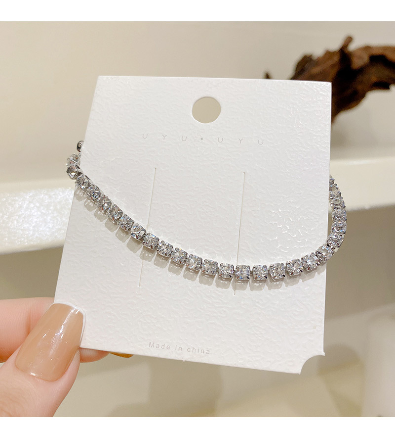 Simple Style Square Copper Inlay Zircon Bracelets 1 Piece