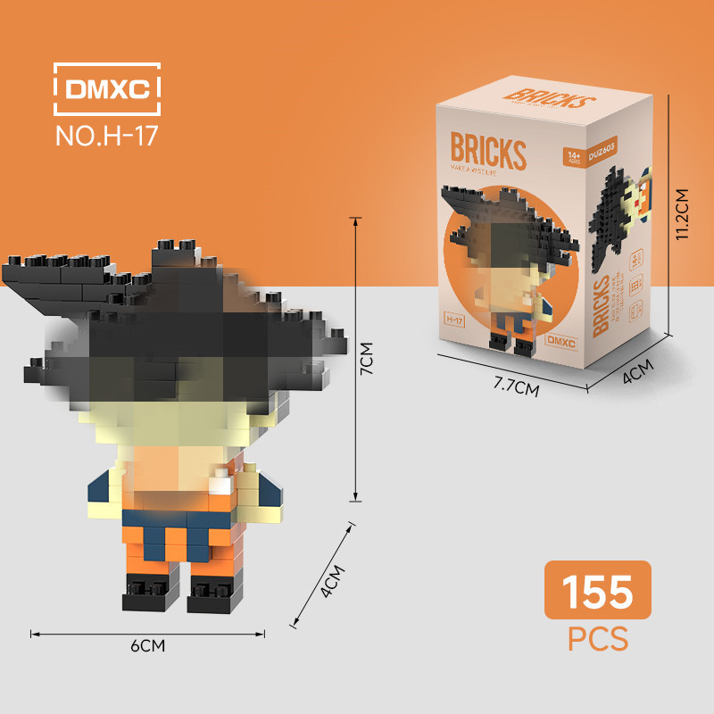 Modelo de Bloques de Construcción en Miniatura de Plástico DIY