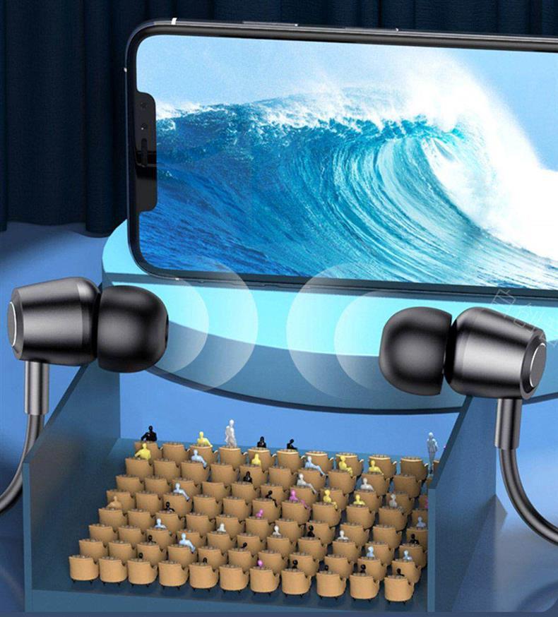 In-ear Bluetooth sports earphones, neck-hanging wireless, ultra-long battery life, supports card insertion, compatible with Apple, OPPO, and Vivo