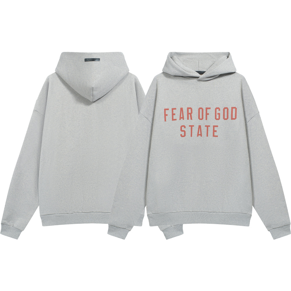 24FW FEAROFGOD FOG de doble línea ESSENTIALS otoño e invierno más suéter con capucha suelto de terciopelo para hombre de moda