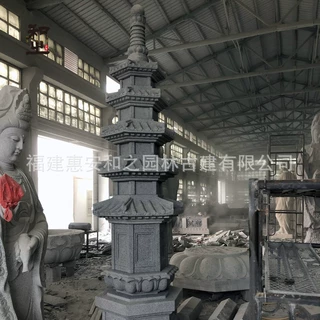 寺院大型石雕石塔 天然石材石佛塔雕刻 加工工期准物流直发