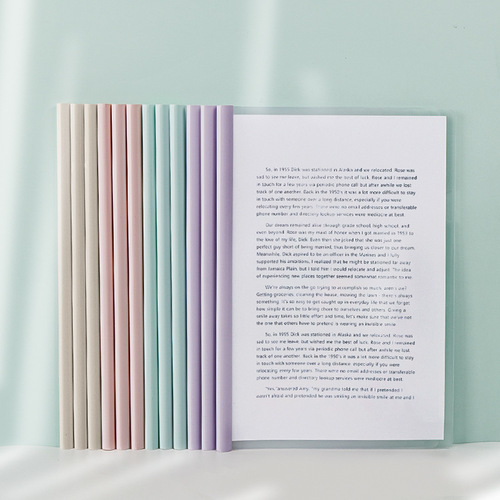 Handle for transparent A4 folder with water drop shape, reinforced pull-out clip folder, resume file holder, wholesale report folder