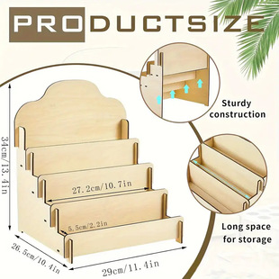 Furniture Decorations Greeting Card Storage Rack Display Cabinet Storage Cabinet Wooden Household Simple Style Crafts