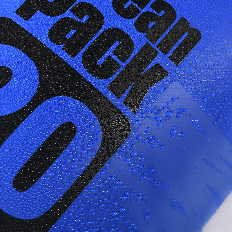 Bolsa impermeable de playa azul cielo tela de malla de pvc bolsa impermeable a la deriva natación bolsa de cubo impermeable fábrica al por mayor