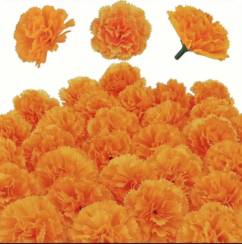 1 Piece or More Artificial Marigold Set, Small Lilac Carnation DIY Decorative Flowers Wholesale Bouquet Home Decoration