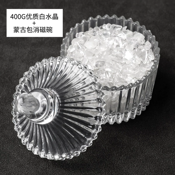 400G high -quality white crystal+Mongolian bag magnetic bowl