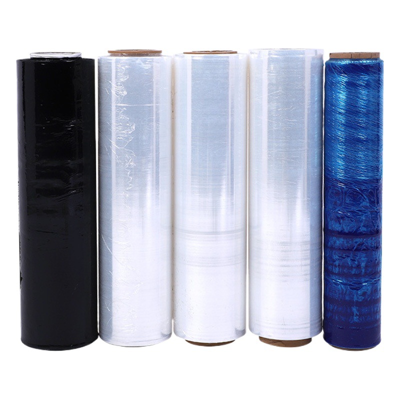 Pe multi-color de la película de estiramiento negro película estirable 50cm industrial bandeja de plástico recubierto de Película autoadhesiva