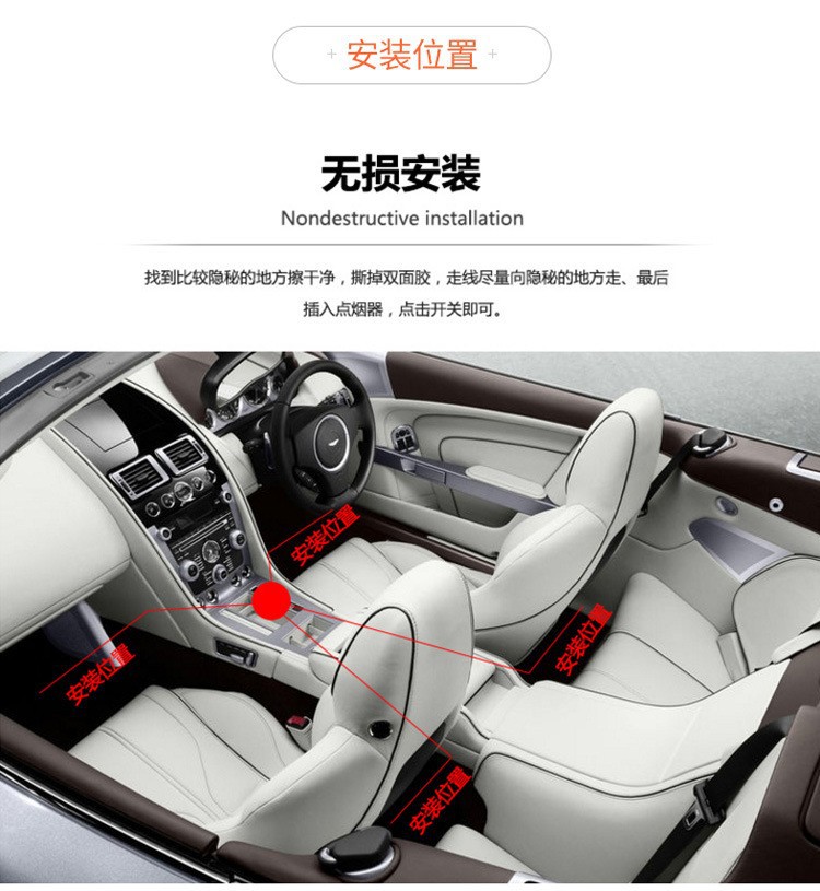 Colorful Voice-Controlled One-To-Four Ambient Lights, Footwell Lights, Interior Lights, Led Decorative Lights, Car Ambient Lights