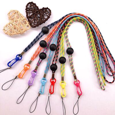 尼龙挂绳可调节u盘短款挂绳 加粗手机手腕绳子对讲机防丢吊绳批发|ms