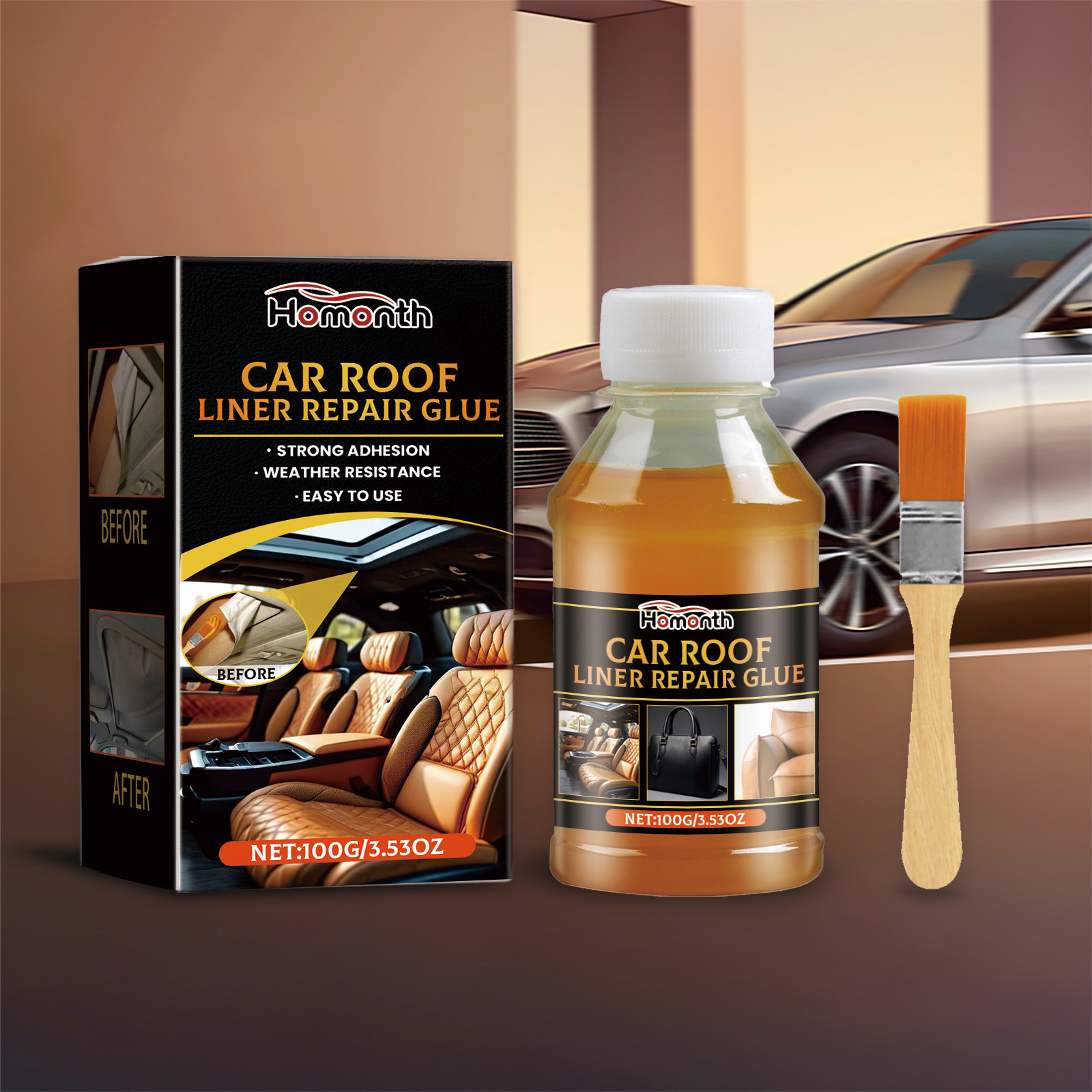 Homonth Car Roof Lining Adhesive Car Roof Lining Quick-Drying High Temperature Resistant Traceless Adhesive