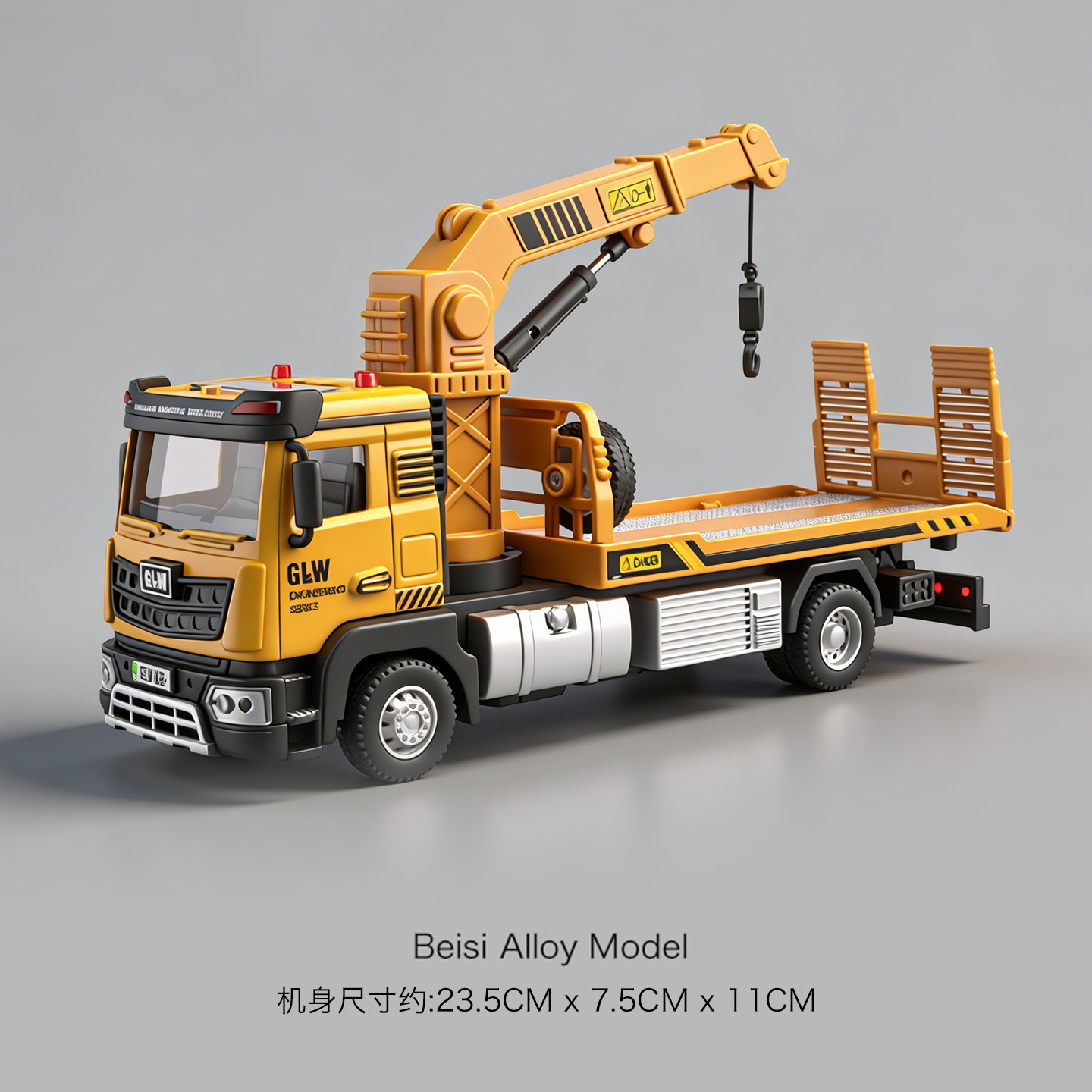 Oversized Trailer Toy Boys Road Rescue Vehicle Flat Transport Crane Engineering Car Kids Big Truck