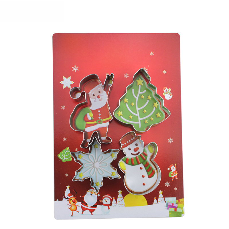 Cross-border Exclusive: Christmas Cookie Cutters—Snowman, Snowflake, and Holiday Set for DIY Baking and Biscuit Making
