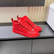 现货外贸大码男鞋真皮新款经典高帮休闲时尚潮流内里羊皮橡胶防滑