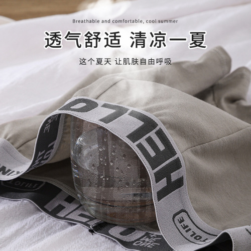 Underwear Men's Chaoyang District Mid-waist Boys' Boxer Briefs Sports Breathable Loose Large Size Boxer Briefs