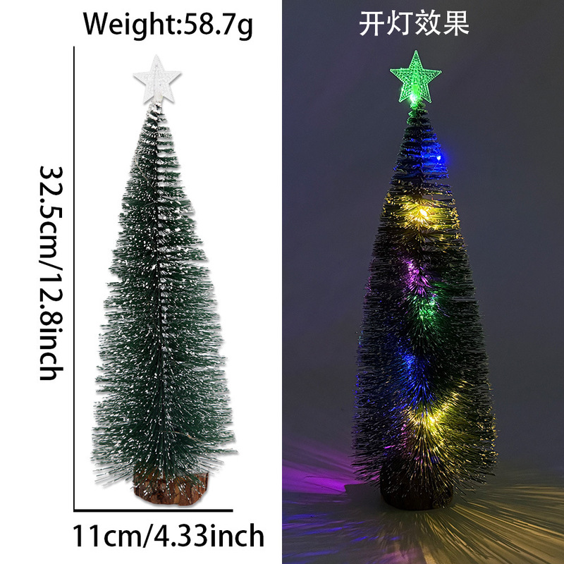 クリスマス装飾杉小クリスマスツリーデスクトップ装飾クリスマス松針樹ledランプ発光ミニクリスマスツリー|undefined