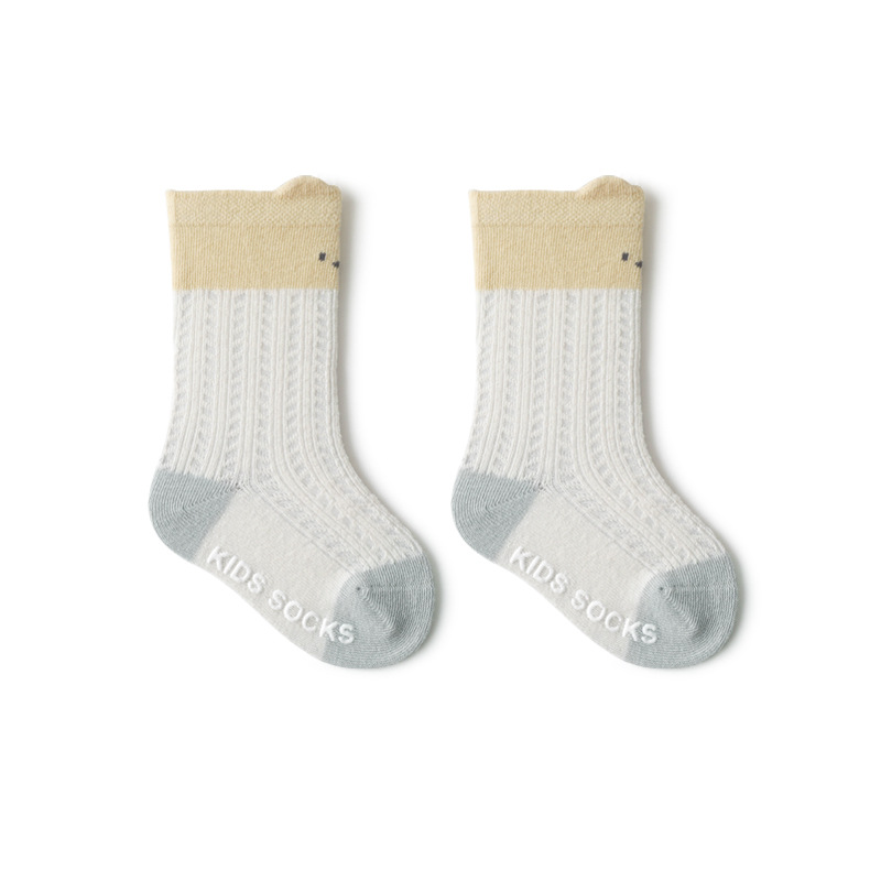 2023 verano nuevos calcetines de bebé de malla delgada para hombres calcetines de bebé recién nacido calcetines de algodón para niños de dibujos animados lindos