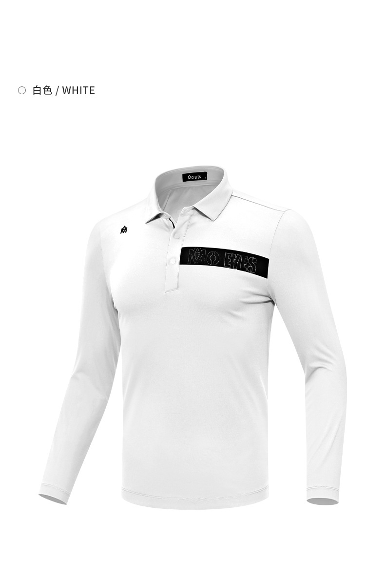Áo polo thể thao golf Moeyes Magic Eye dài tay thu đông cho nam — M23YF016-màu xanh lam rực rỡ, M23YF016-màu trắng, M23YF016-Đen chi tiết 11