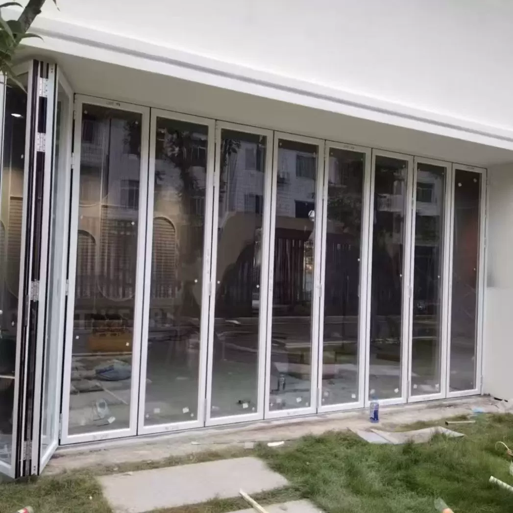 厂家防水塑钢断桥铝折叠门折叠窗铝合金电动手动全国安装加工定制