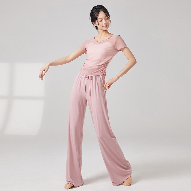 舞蹈服女套装飘逸纱衣中国古典舞练功服现代舞蹈表演服瑜伽形体服|undefined