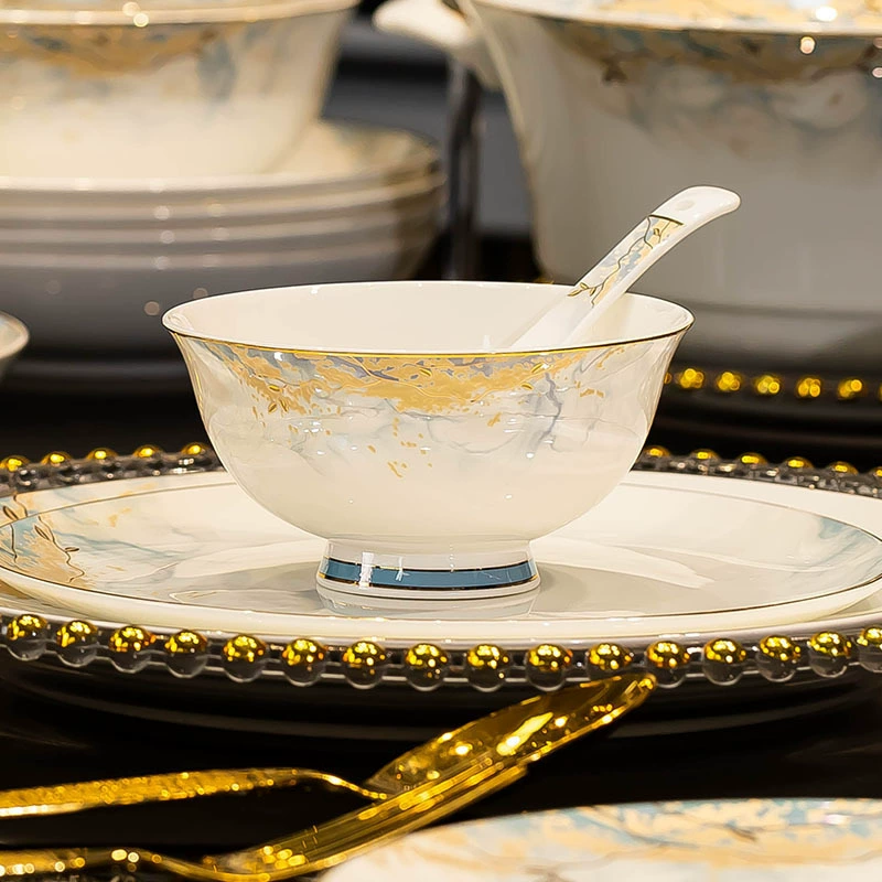 Set, tableware, Chinese style, light luxury style, high-quality style