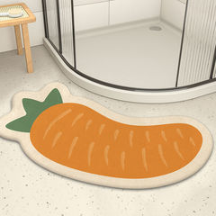 Bathroom shower room entrance mat bathroom absorbent curved foot mat non-slip floor mat bathroom door carpet