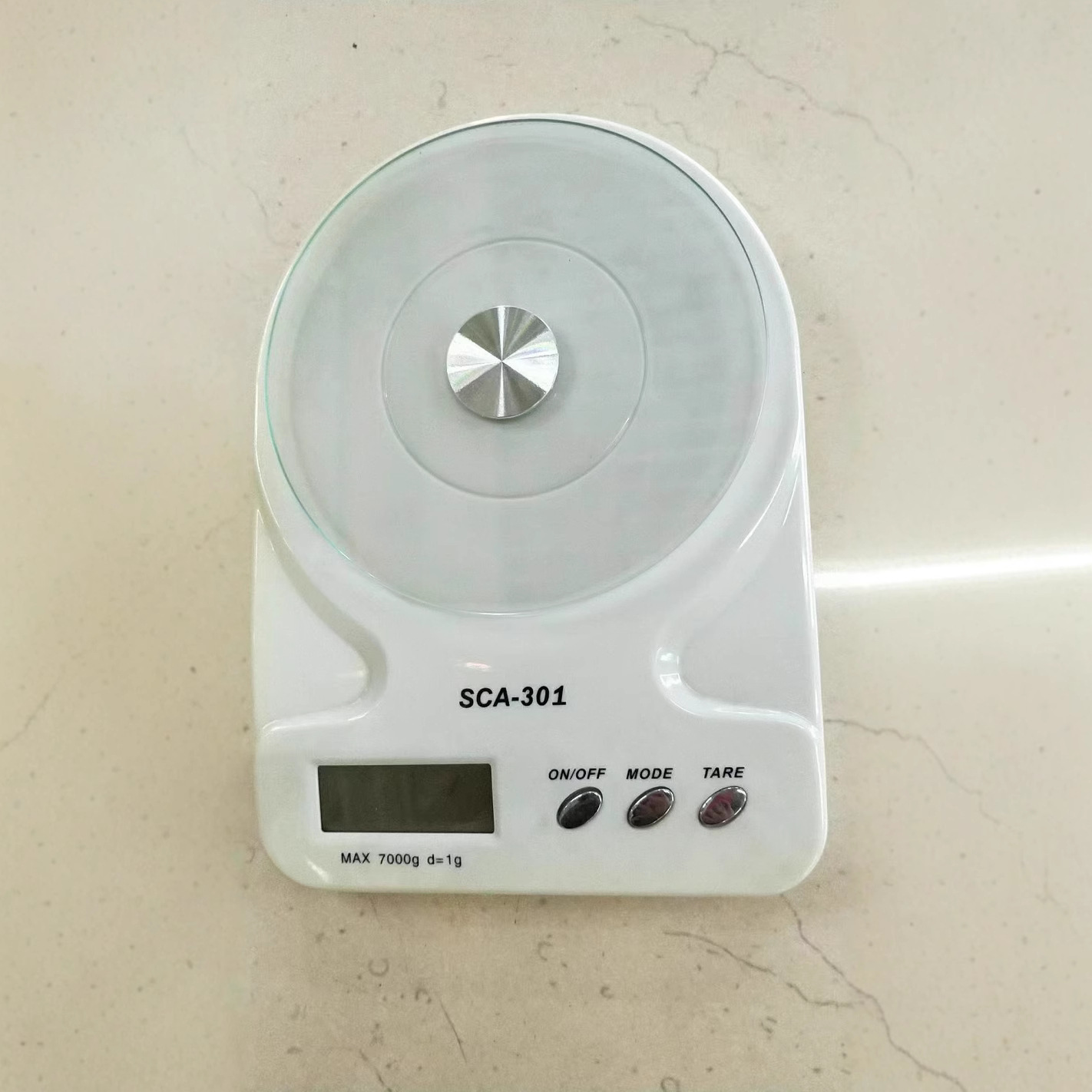 2025 Escala de cocina de vidrio Escala electrónica Escala de horneado Escala electrónica de cocina 7KG / 1G Blanco 301